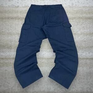 Vintage Y2K LAPG Tactical Pants 34x32 Baggy Wide Leg Fit Navy Blue Cargos